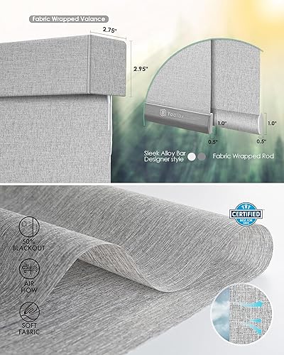 Miniatura 5 de Yoolax Persianas motorizadas con control remoto, persianas inteligentes de filtrado de luz compatibles con Alexa Google Home, persianas automáticas