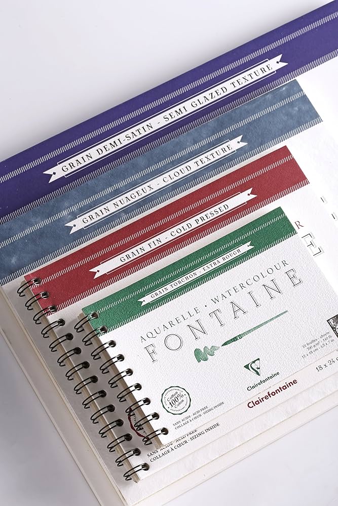 Fontaine 4種類 Clairefontaine 96364C Szkicownik spiralny Fontaine – 12