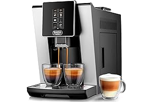 Zulay Kitchen Touch Screen Espresso Machine with Grinder & Milk Frother