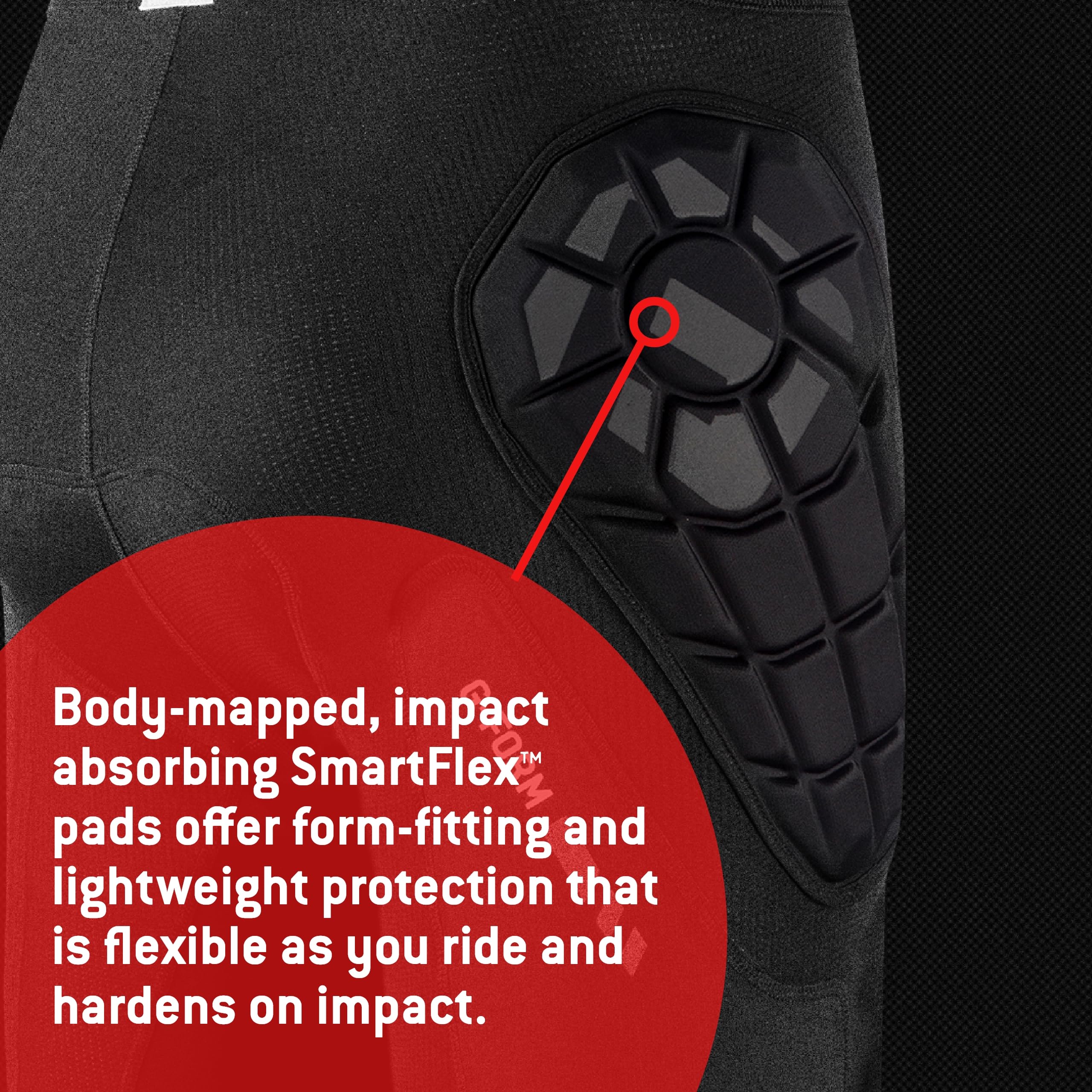 G-Form MX Short mit Chamois - Radlerhose für Herren - Sportlicher Schutzausrüstung für den Radfahren