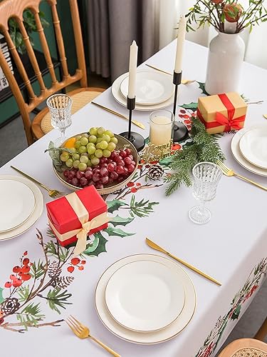 Vista 48 de EHouseHome - Mantel para interior y exterior, resistente al agua, tela de poliéster Babala