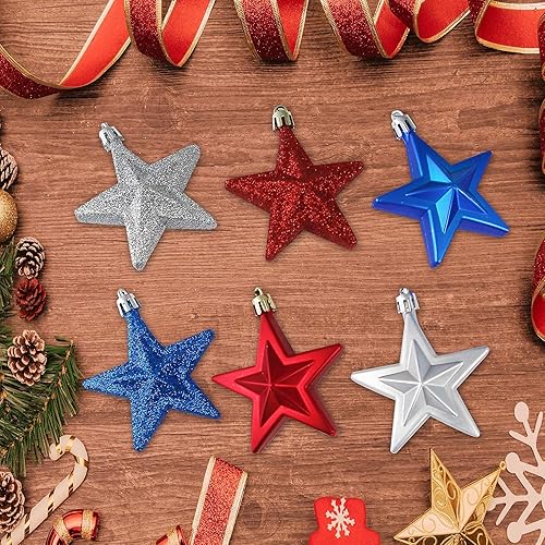 Miniatura 3 de 24 adornos colgantes de estrella para Navidad, Año Nuevo, Día del Trabajo, Día de la Independencia, adorno colgante para fiesta en el hogar,