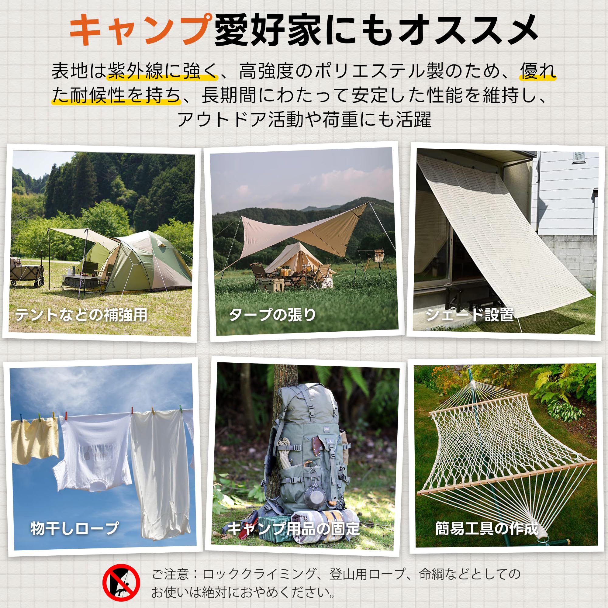 Amazon.co.jp: DANOFY パラコード 4mm 7芯 ガイロープ - 長さ30m 耐