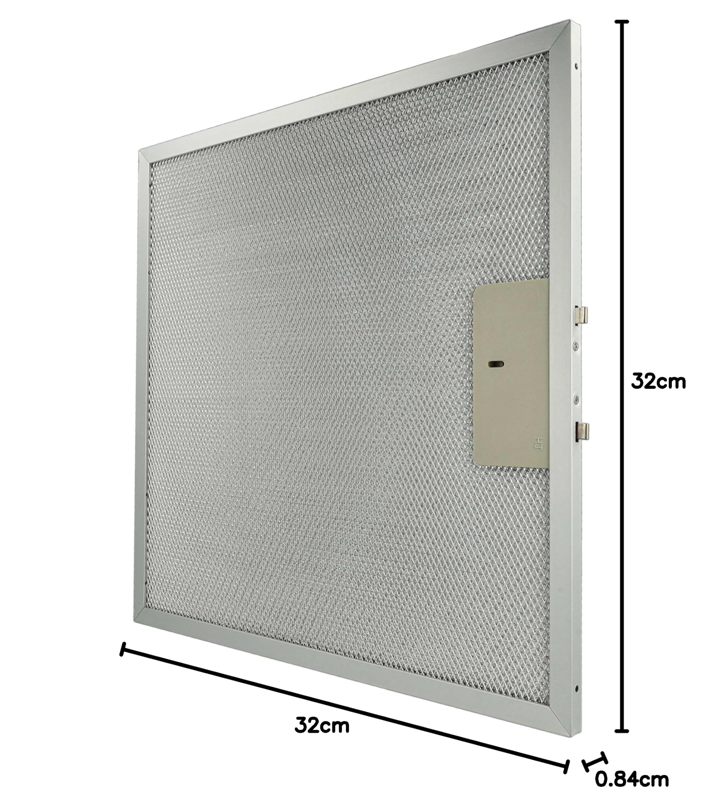 vhbw Metalowy filtr przeciwtłuszczowy kompatybilny z Ikea 102.819.19, 103.046.28, 100.488.60, 102.447.00 okap kuchenny – 32 x 32 x 0,85 cm, metal
