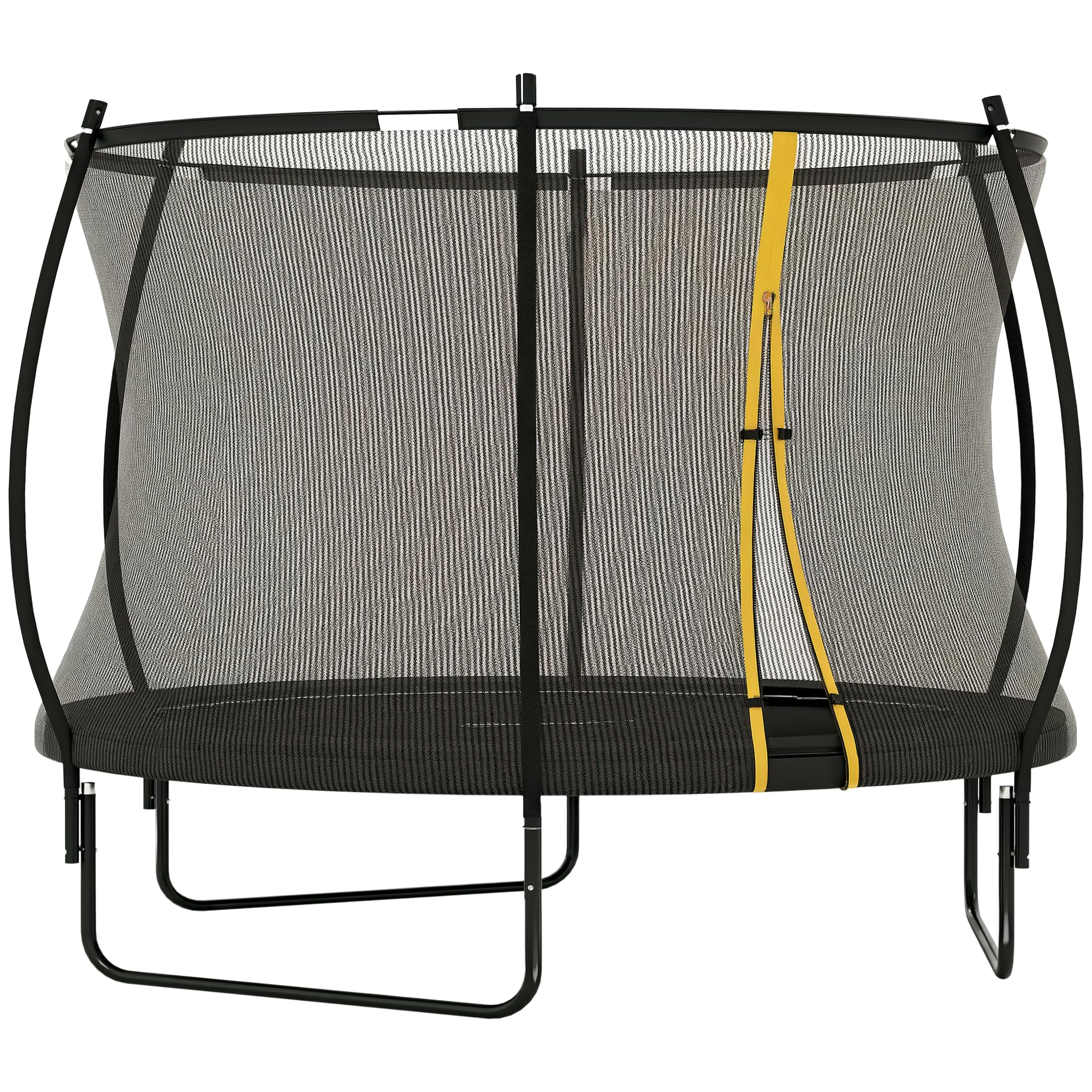 SPORTNOW 8ft/10ft Trampoline with Enclosure Net and Spring Cover, Outdoor Trampoline Garden Jumping Mat, Black