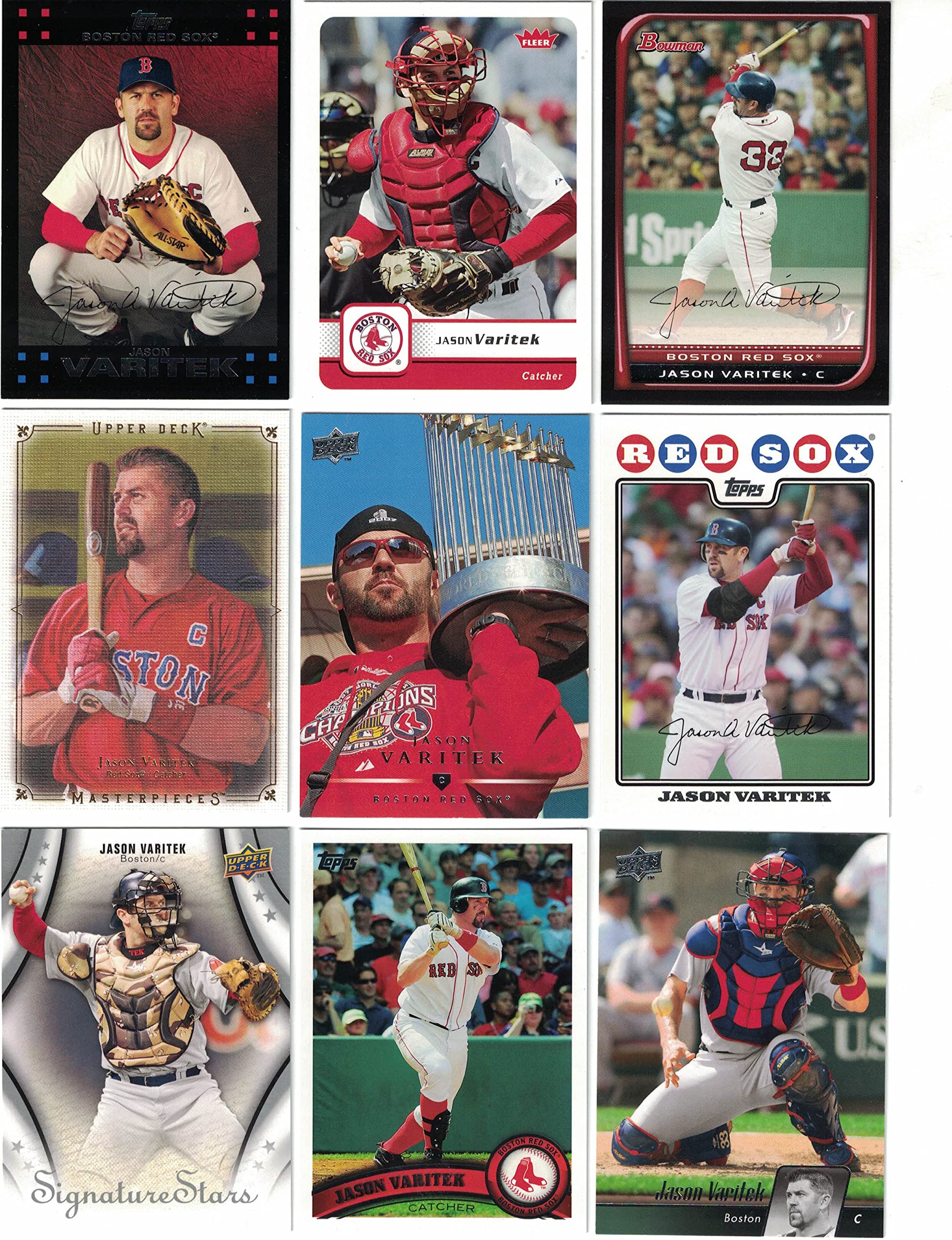 Jason Varitek / 25 Card Lot - All Different! Former Red Sox Star Catcher!