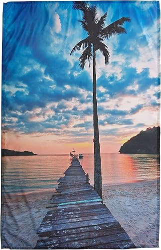 Miniatura 287 de Ambesonne Tapiz de naturaleza, silueta de oso salvaje en el bosque de la selva en la noche oscura, ilustración para colgar en la pared para Verde