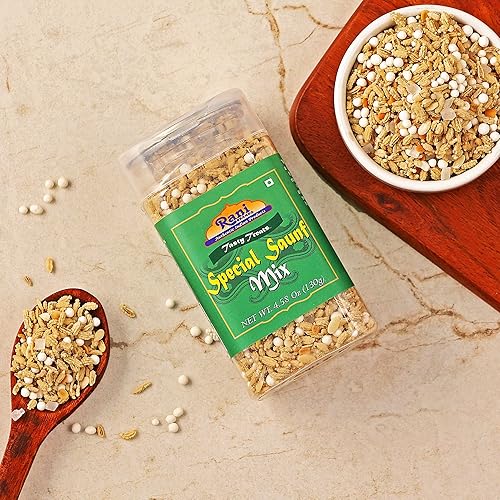 Miniatura 2 de Rani Special Saunf Mix de 4.58 onzas (4.59 oz) sellada al vacío, parte superior fácil de abrir, recipiente resellable  Indian Tasty Treats  Vegano