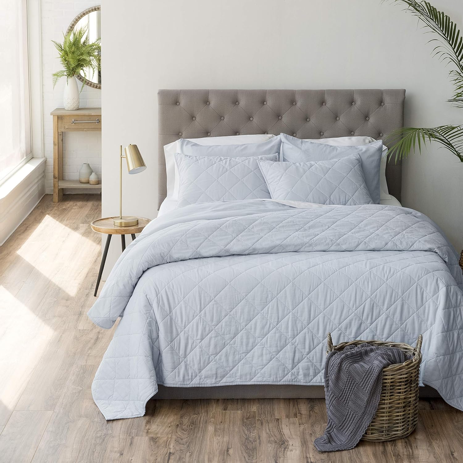 All Season 96 x 92 Welhome Luxurious Hunter 3Piece Cotton Linen