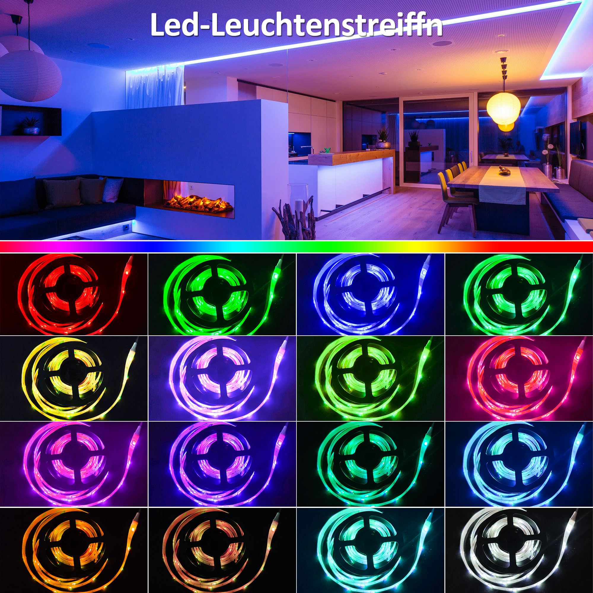 SOAIY Striscia LED 3m Con Sensore Movimento E Batteria 2200mAh - Luce Ricaricabile Tagliabile Per Armadi, Cucina, Sottopensile