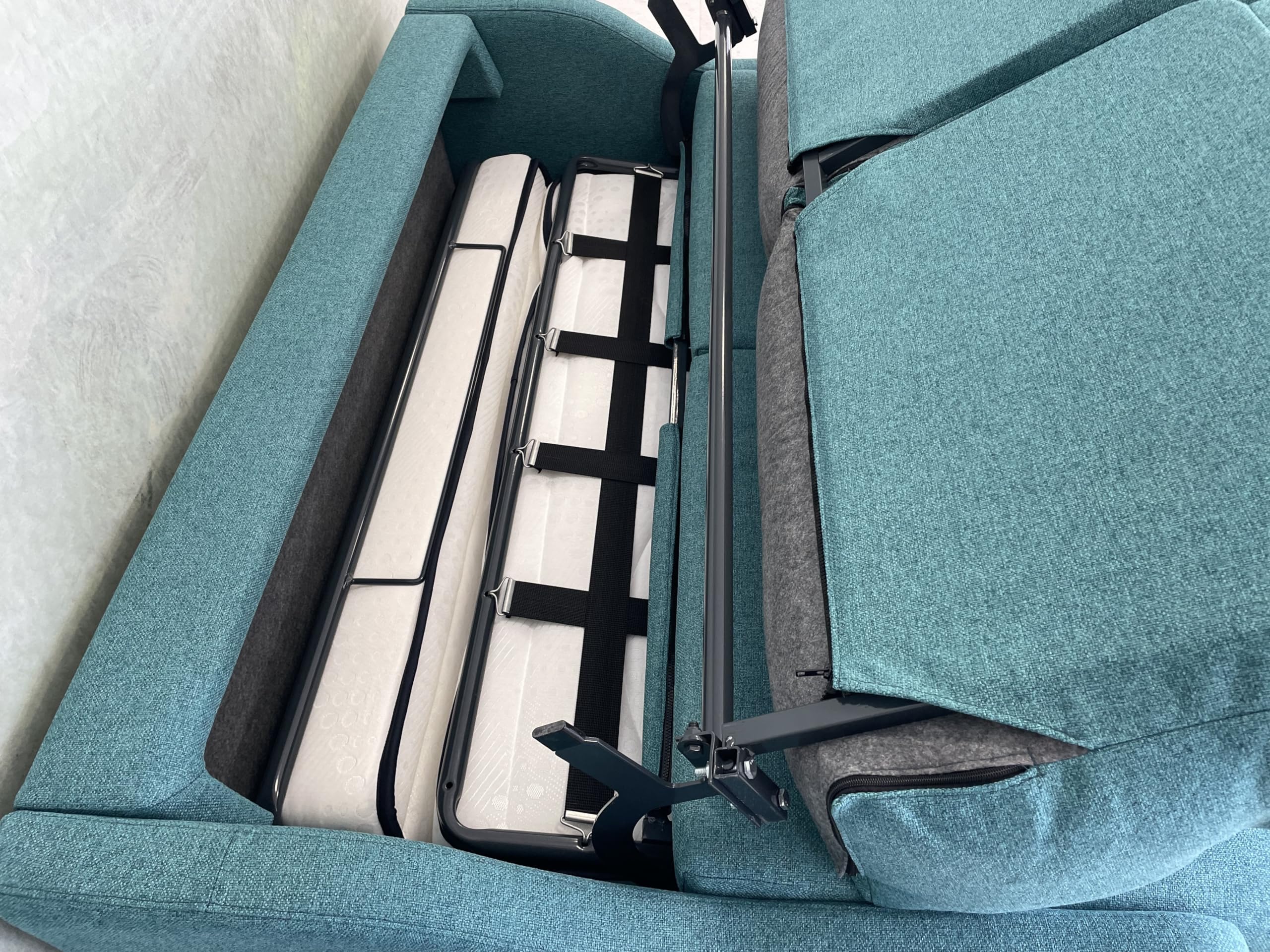 T-ORMU Colchón para Sofa Cama 140x190 Viscolastica Pluma - Altura 14 CM - Colchón Plegable para Sofá de Sistema Italiano - Colchones Sofá Cama – Sofa NO Incluido