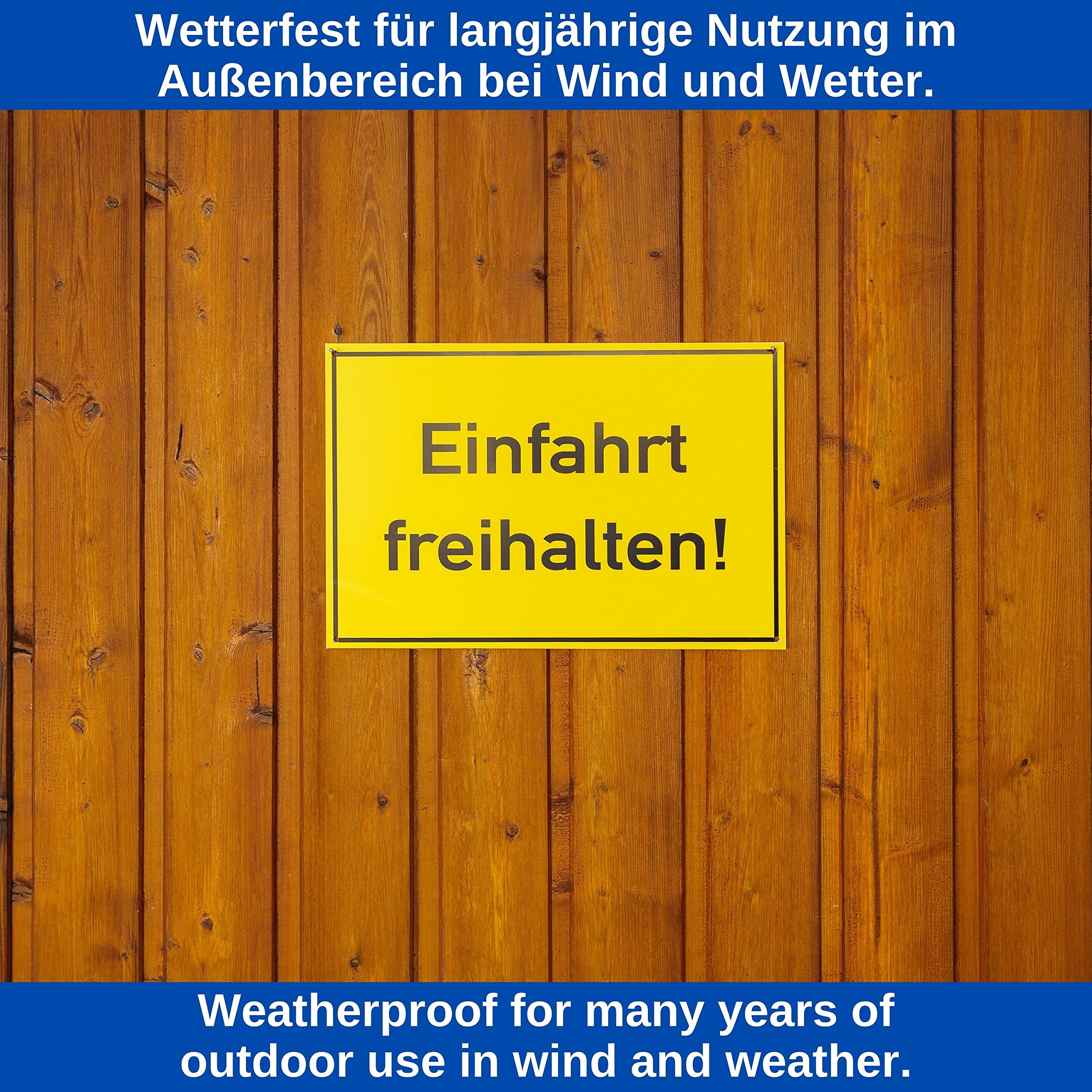 Privatparkplatz-Schilder 2er Set - "Parken Verboten", 30x20 Cm, Witterungsbeständig, Selbstklebend