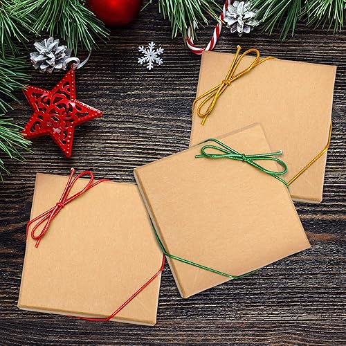 Miniatura 5 de Berlune 120 lazos elásticos para cajas de regalo, lazos elásticos con lazos preatados de 20 pulgadas de cinta elástica, cordón elástico, caja de