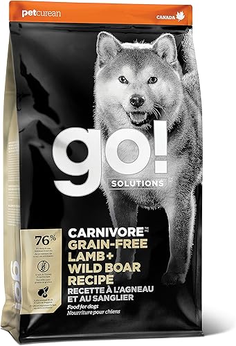 Miniatura 1 de GO! SOLUTIONS Carnivore - Comida para perros sin granos, 3.5 libras, receta de cordero + jabalí, comida seca rica en proteínas, nutrición completa y