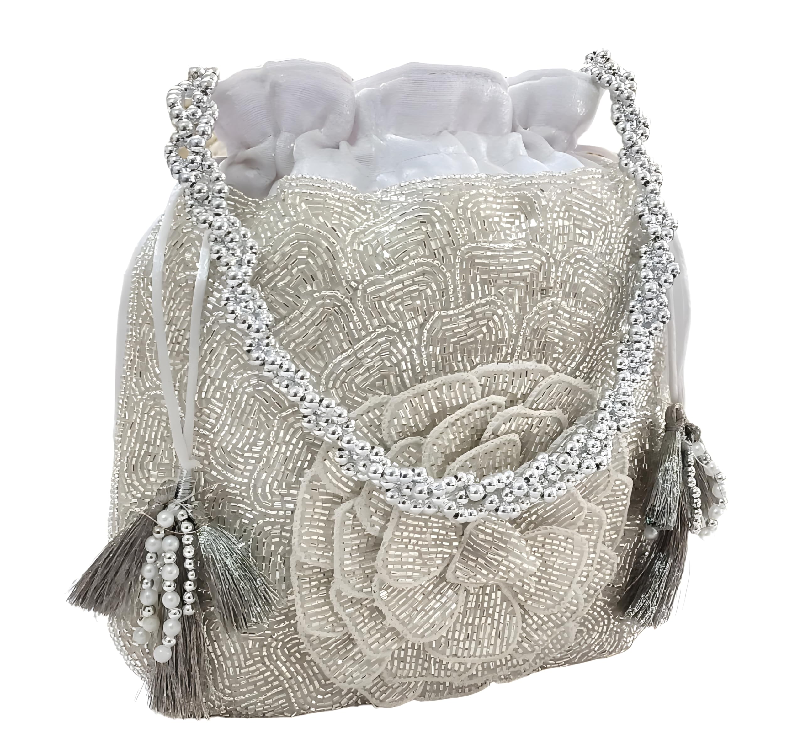 DUCHESS Womens & Girls Embroidered Floral Potli Bag Purse for Party Wedding (Antique Gold) (B0CRKW56GQ) Amazon Price History, Amazon Price Tracker