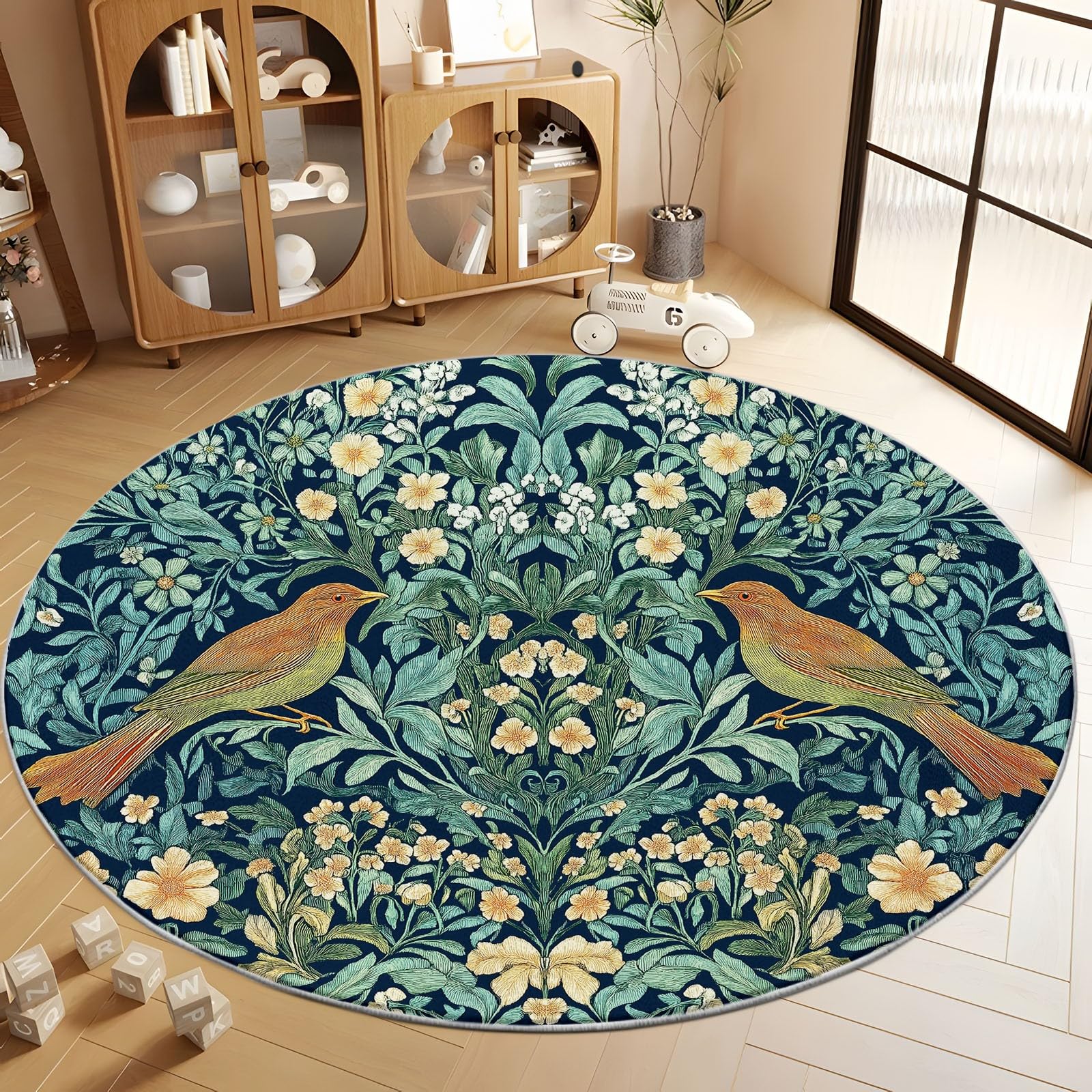 Tapis de sol décoration antidérapant William Morris haut de gamme 150 cm