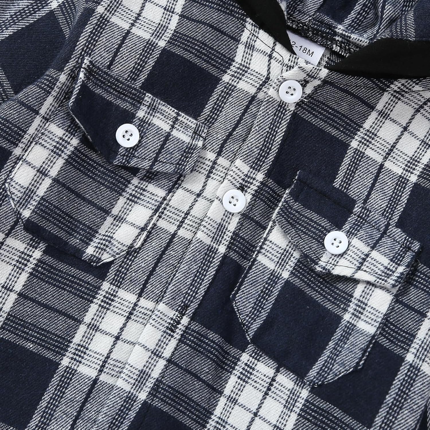 Toddler Baby Boy Fall Winter Clothes Long Sleeve Plaid Hooded Sweatshirt Ripped Holes Jeans Set 1-5 Years Old - Image 5