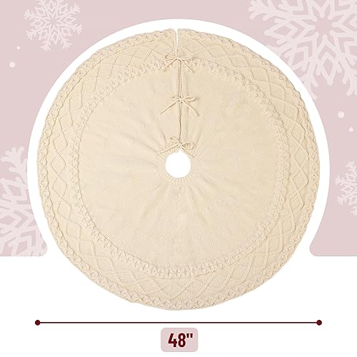 Vista 97 de Mr. Pen Christmas Tree Skirt - 48 inches, Faux Fur, White