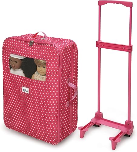 Miniatura 6 de Badger Basket Muñeca De Juguete Doble Trolley Carrier Estuche De Viaje Con Dos Sacos De Dormir Y Almohadas Para Muñecas De 18 Pulgadas -