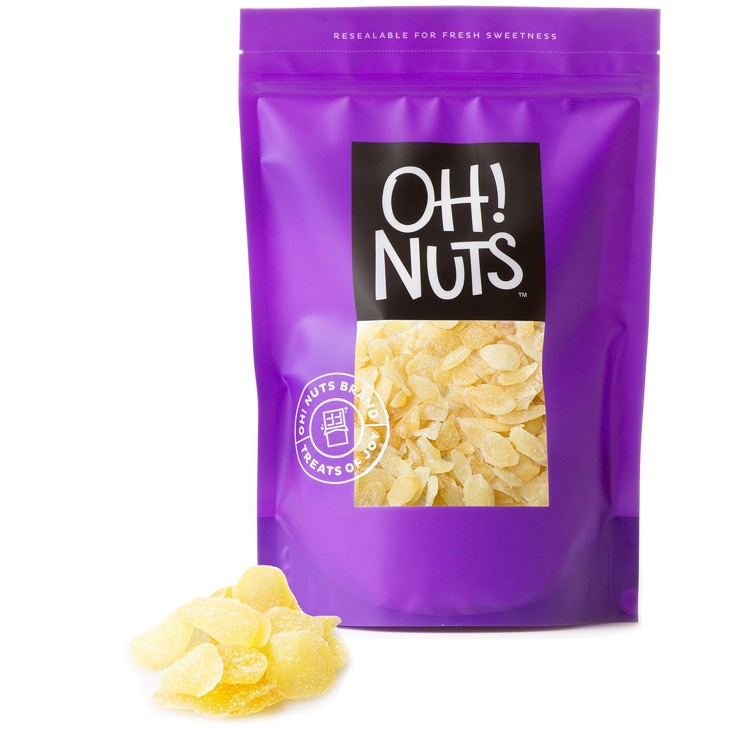 Oh! Nuts Ginger Candy Chewy Gummies with Crystallized