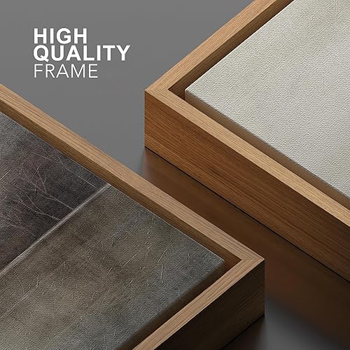 Miniatura 5 de SIGNWIN Lienzo enmarcado para pared, acuarela gris, tostado, pastel, paisaje grunge, ilustraciones abstractas, ilustraciones decorativas,