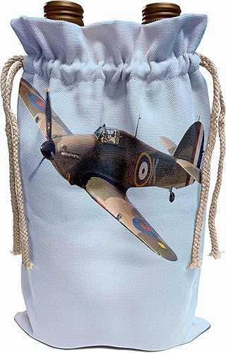 3dRose Hawker Hurricane, British and allied WWII Fighter Plane-AU02 DWA6007 - David Wall Wine Bag