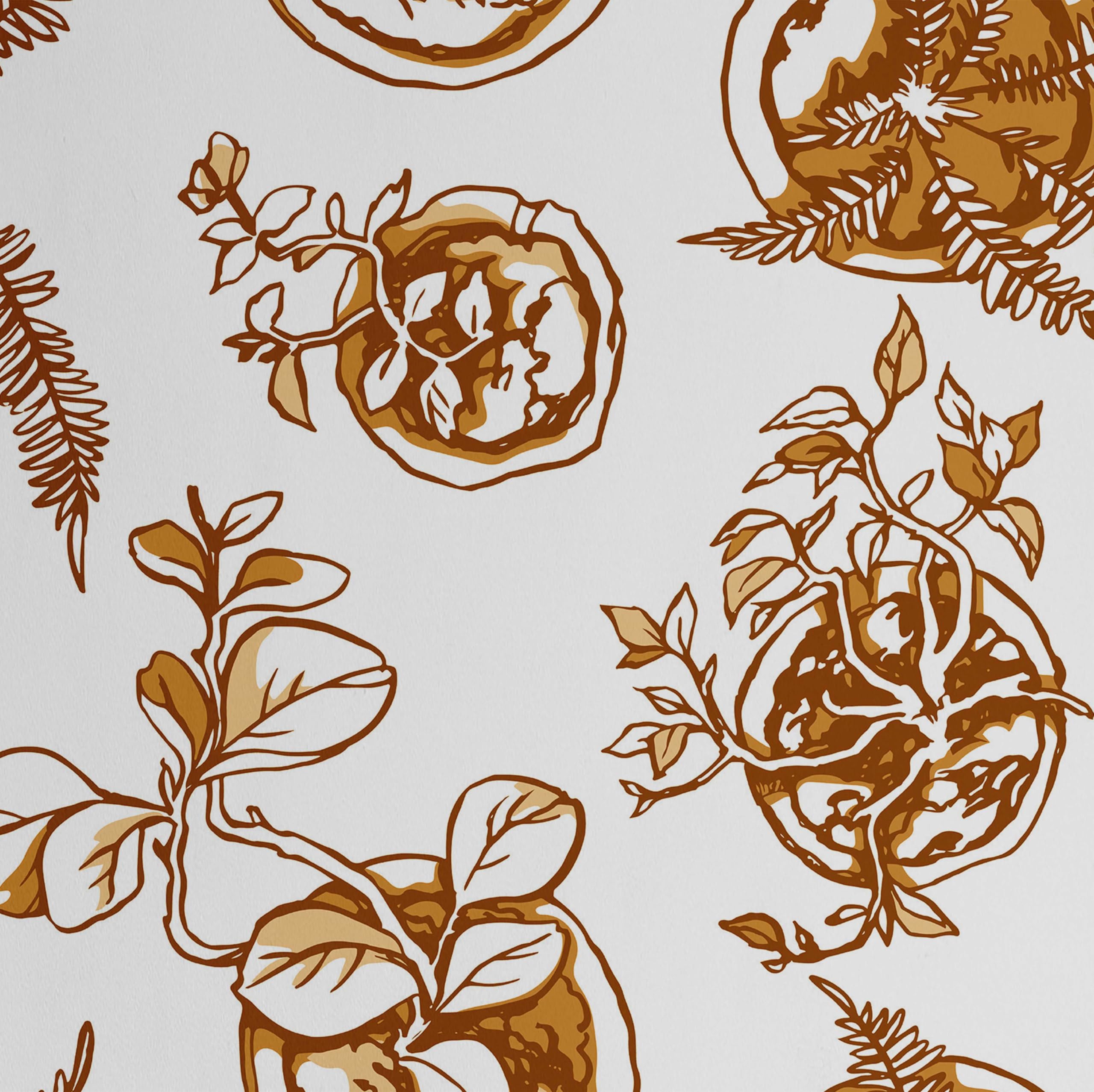 Papier peint botanique marron pour créer une ambiance chaleureuse dans la chambre