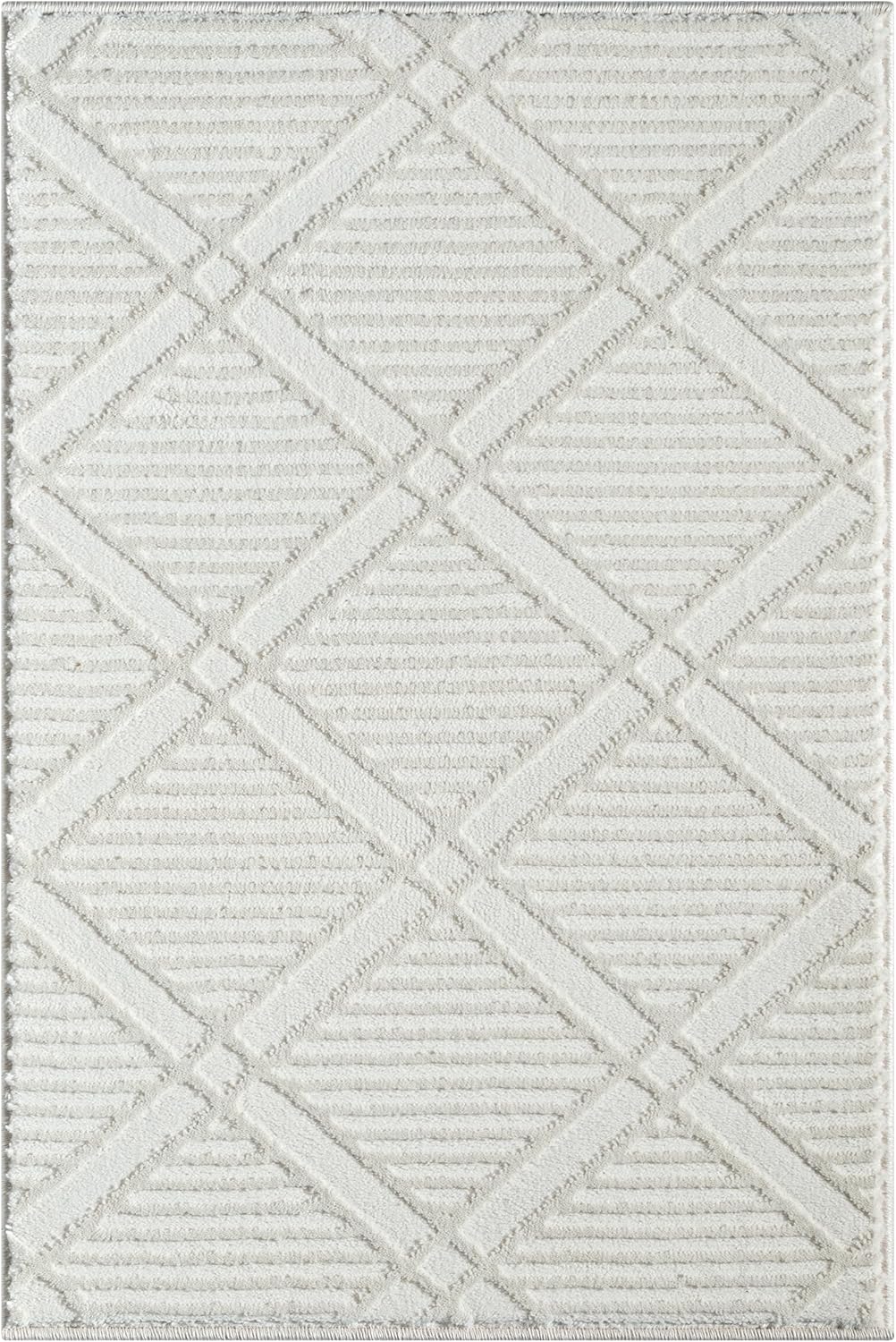 LUXE WEAVERS Geometric Diamond Shaped Cream 2x3 Area Rug