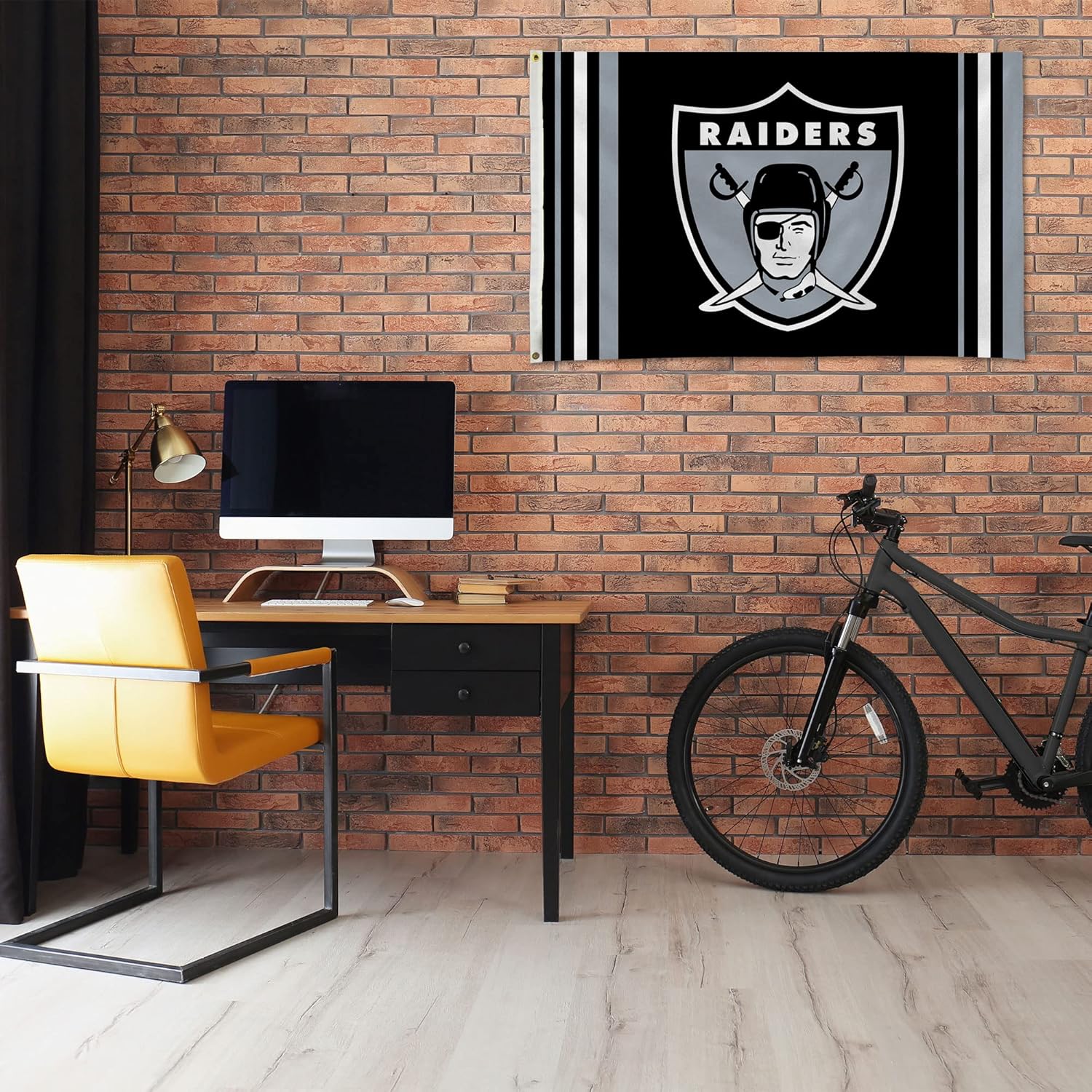 Rico Industries NFL Football Las Vegas Raiders Retro 3' x 5' Banner Flag Single Sided - Indoor or Outdoor - Home Décor
