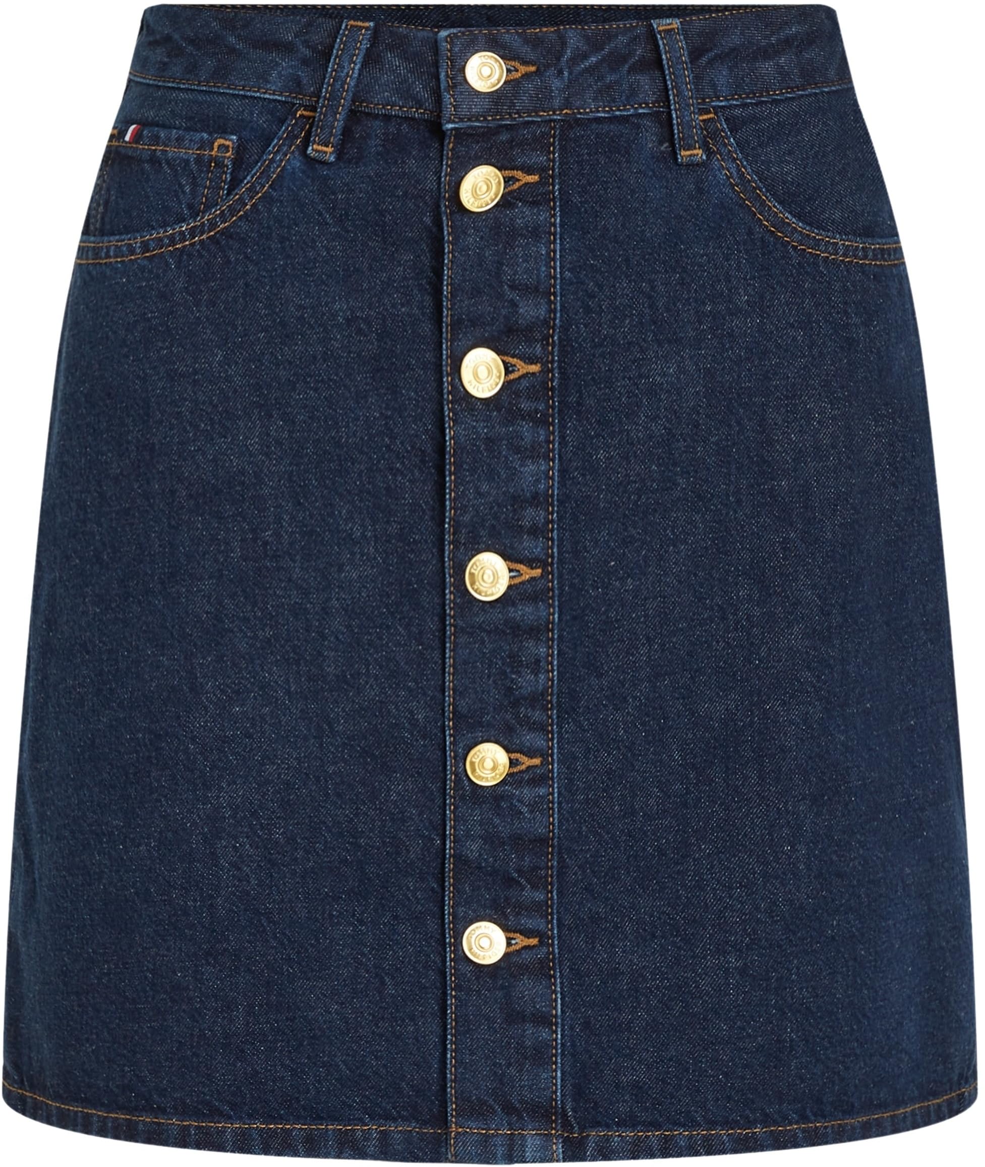 Tommy Hilfiger Dnm Mini Skirt HW Cler Ww0ww42220 Falda Recta Mujer (Pack de 1)