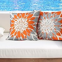 Vista 74 de Qahing Paquete de 4 fundas de almohada impermeables para exteriores de 16 x 16 pulgadas, fundas decorativas cuadradas de jardín para muebles