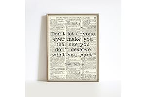 Vintage Heath Ledger Quote Decor Print