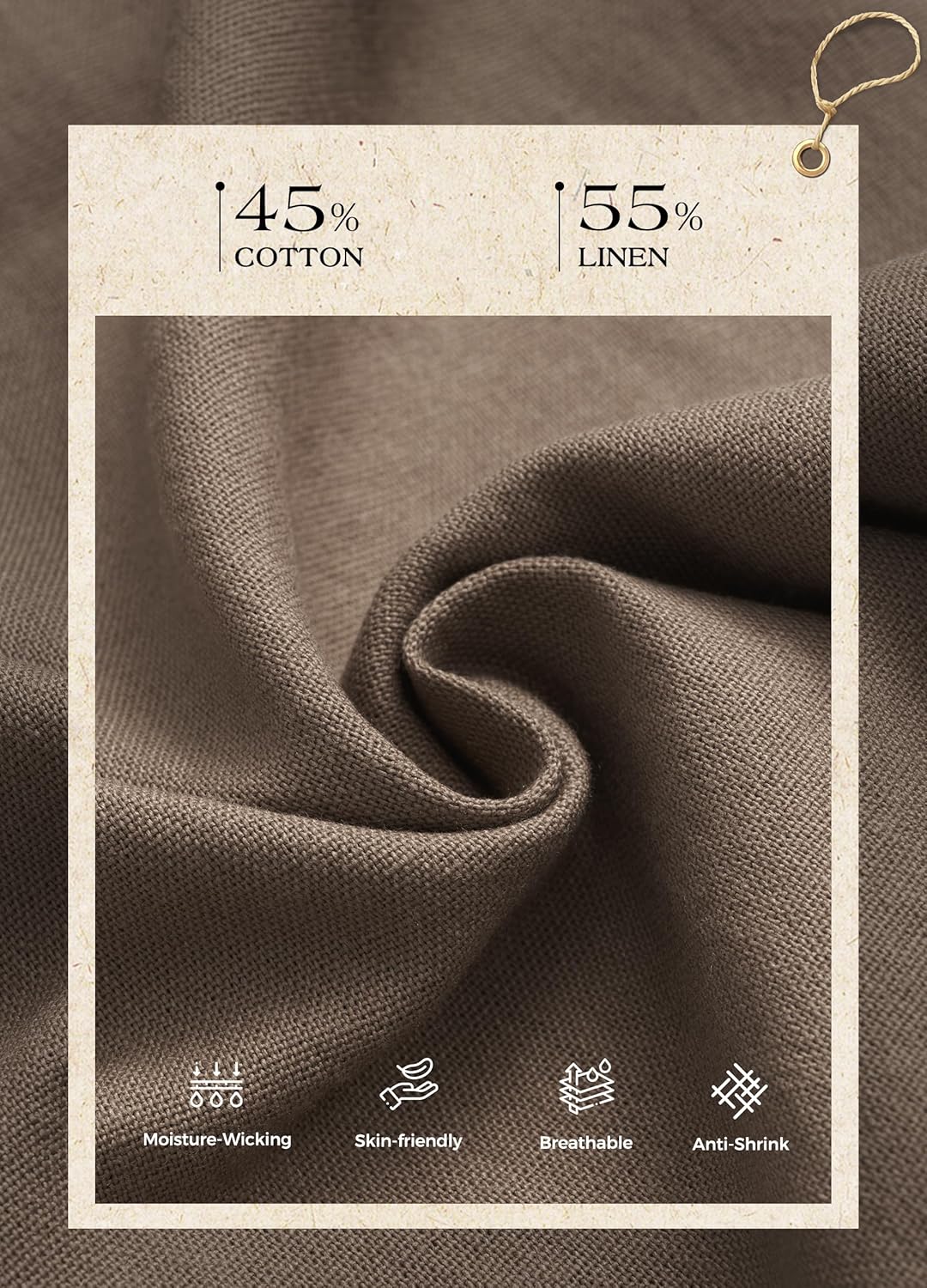 Women Linen Pants Wide Leg Palazzo Pants Cotton Linen Drawstring Summer Pants with Pockets 29"/31"/ 33" - Image 7