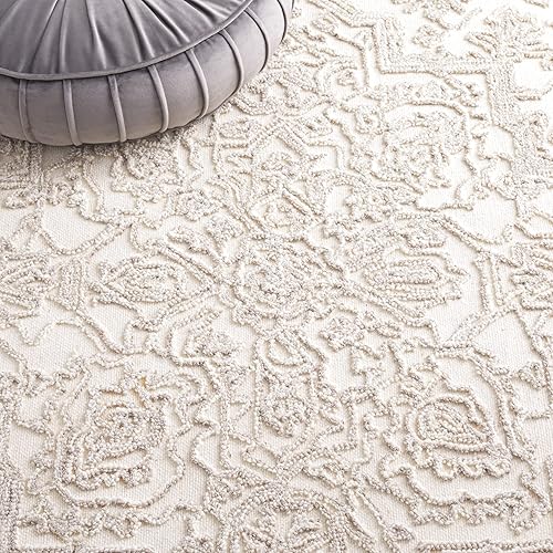 Miniatura 18 de MARTHA STEWART x Safavieh MSR3532M - Alfombra de lana contemporánea, hecha a mano, 8 x 10 pies, color marfil/azul