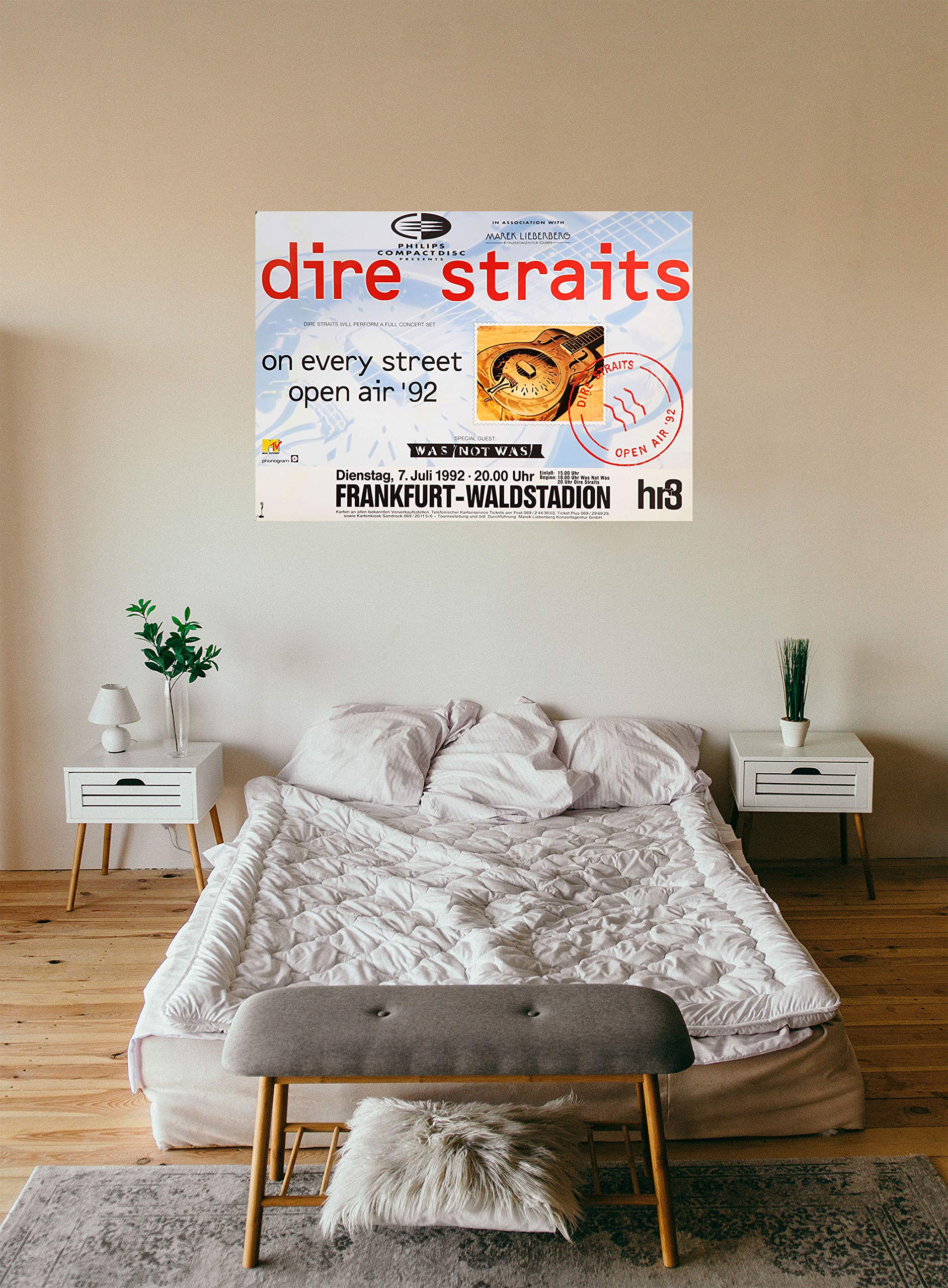 Premium Poster/Plakat | DIN A1 | Wanddeko | Live Konzert Veranstaltung » Dire Straits - On Everey Street, Frankfurt 1992 «