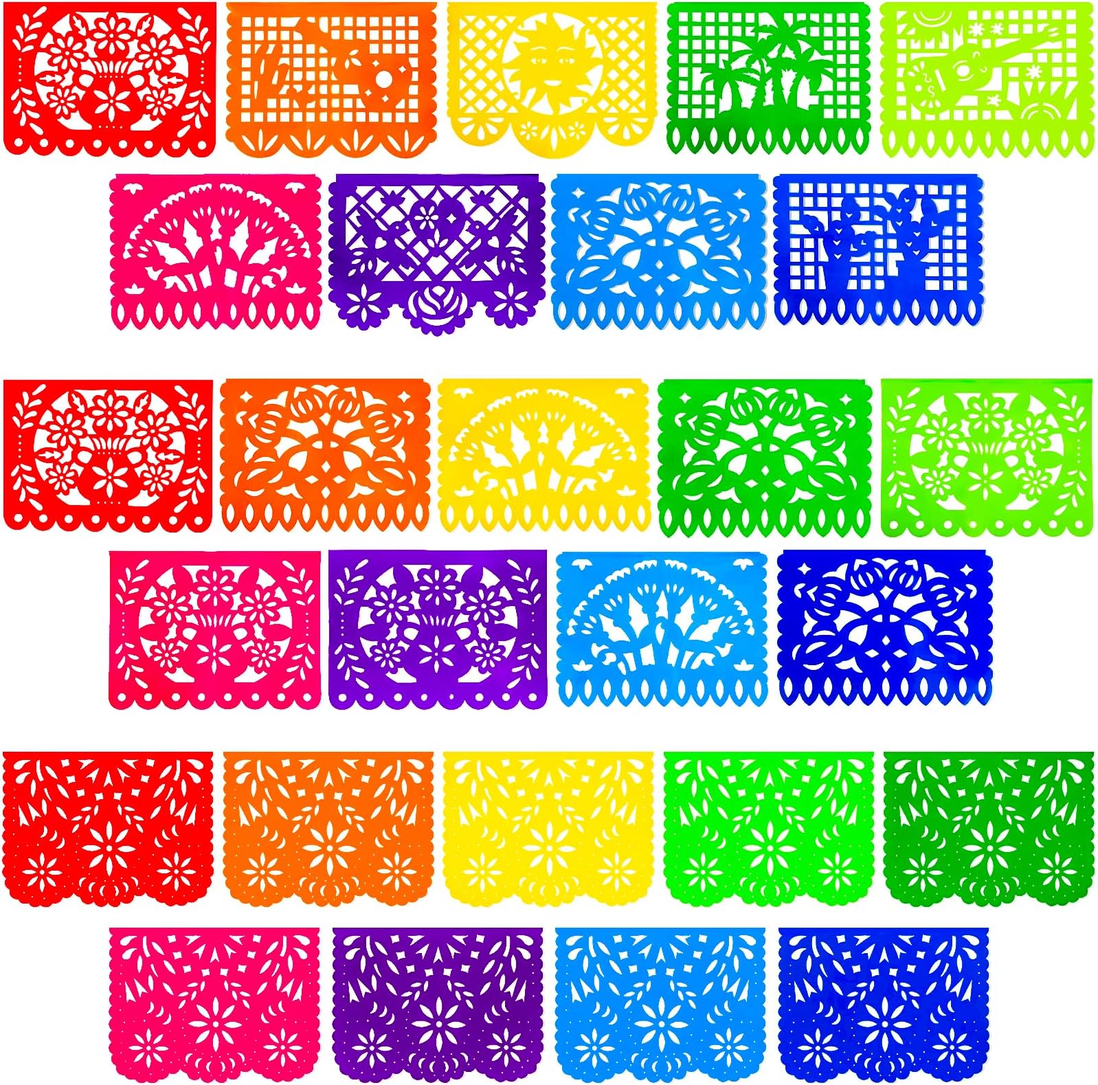 DOMESTAR 3 Packs 54 FT Mexican Party Banners, Fiesta Party Decoration
