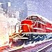 Winter American Train Driving Simulator