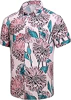 Vista 23 de SheLucki - Camisa hawaiana para hombre, unisex, de manga corta, con botones, para la playa y el verano, ropa casual estampada con sombra de palmas