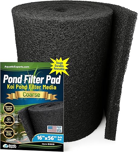 Miniatura 26 de Classic Koi Pond COARSE Cojín de filtro - Bulk roll NEGRO 12 pulgadas por 72 pulgadas por 1 pulgada - Diseño personalizado - Medios de filtración