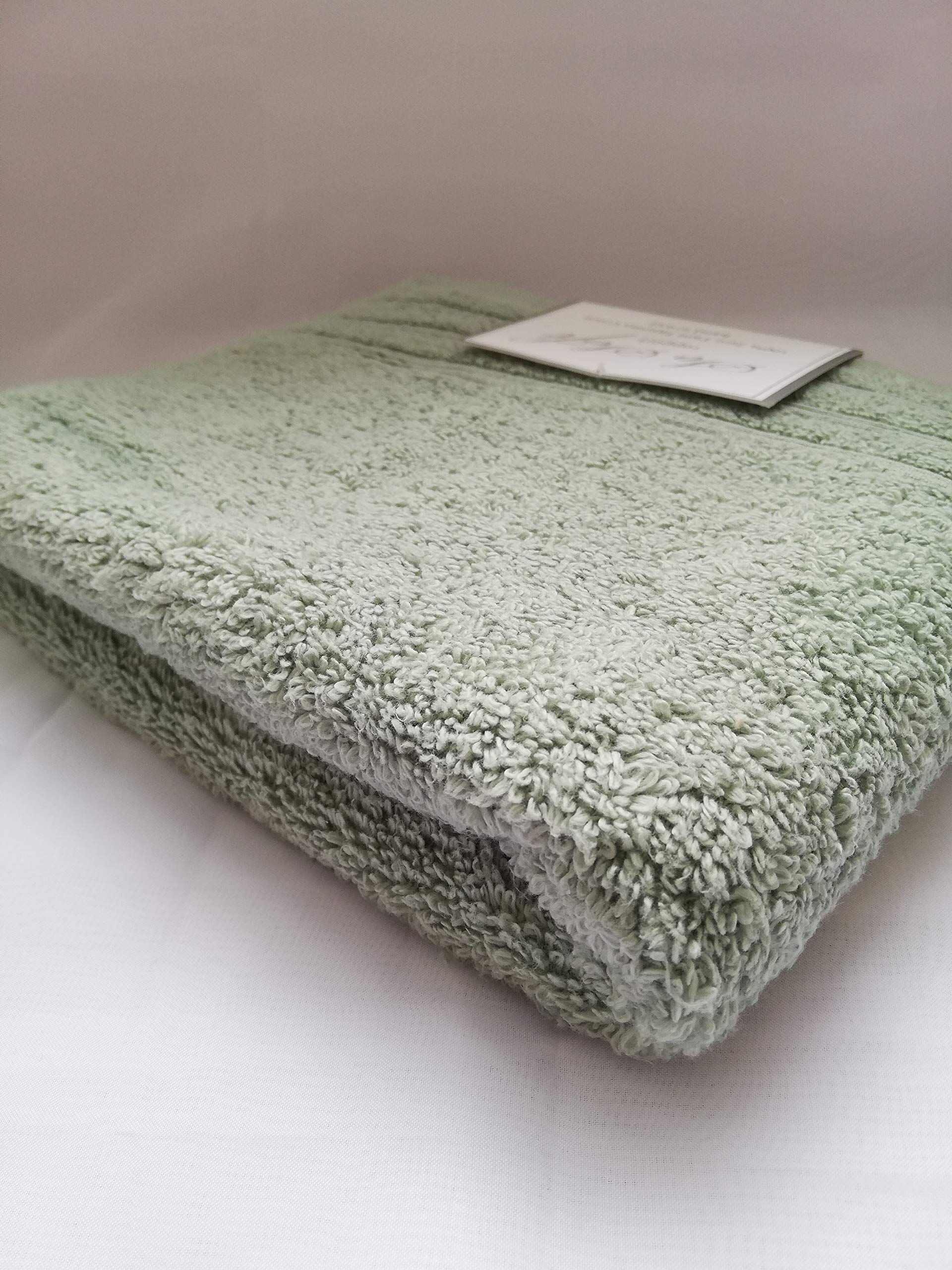 Sue Rossi Ltd 100 Percent Cotton Towels Zero Twist Bath Towel Hand Towel Face Cloth Bath Sheet Very Soft & Absorbent In 7 Colours (sage green, bath towel)