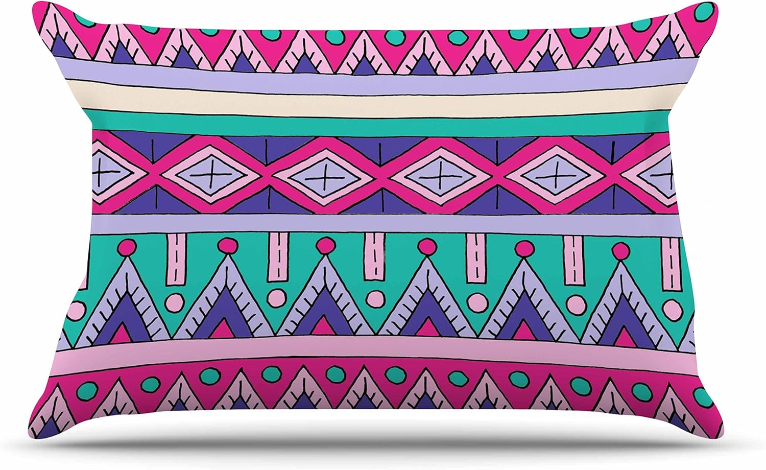 KESS InHouse Sarah Oelerich Teal Tribal Pink Purple King