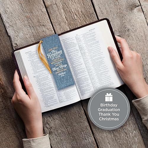 Miniatura 112 de Christian Art Gifts - Separador de piel sintética con cinta de satén y verso bíblico inspirador para mujeres y hombres, Marrón - Proverbios 31 Mujer