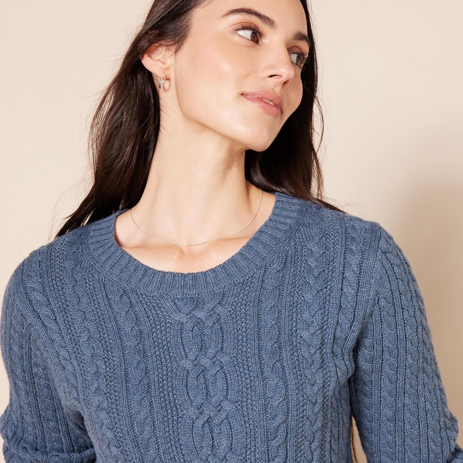 Amazon Essentials womens Fisherman Cable Crewneck Sweater - Image 4