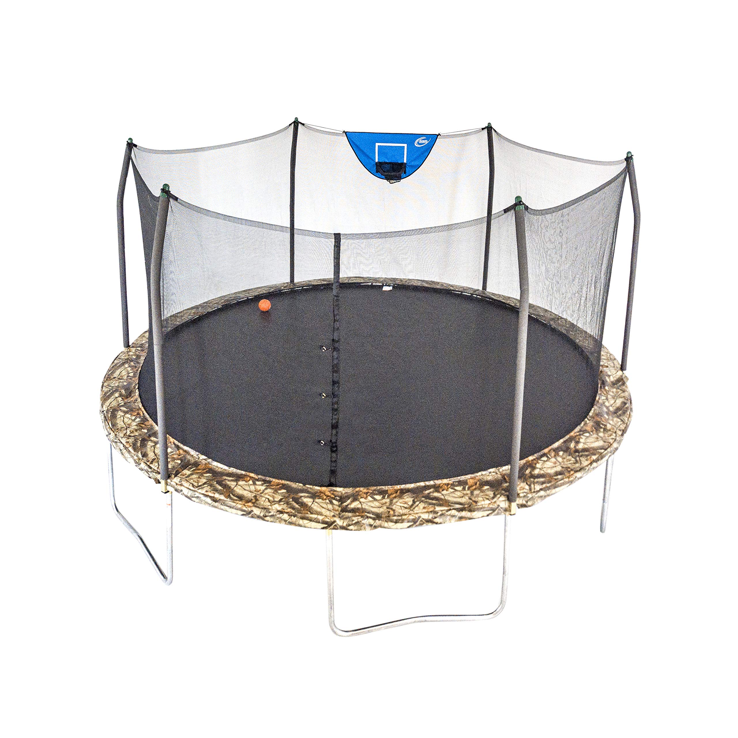 Skywalker Trampolines Jump N’ Dunk Trampoline with Enclosure Net (15FT) - Basketball Trampoline