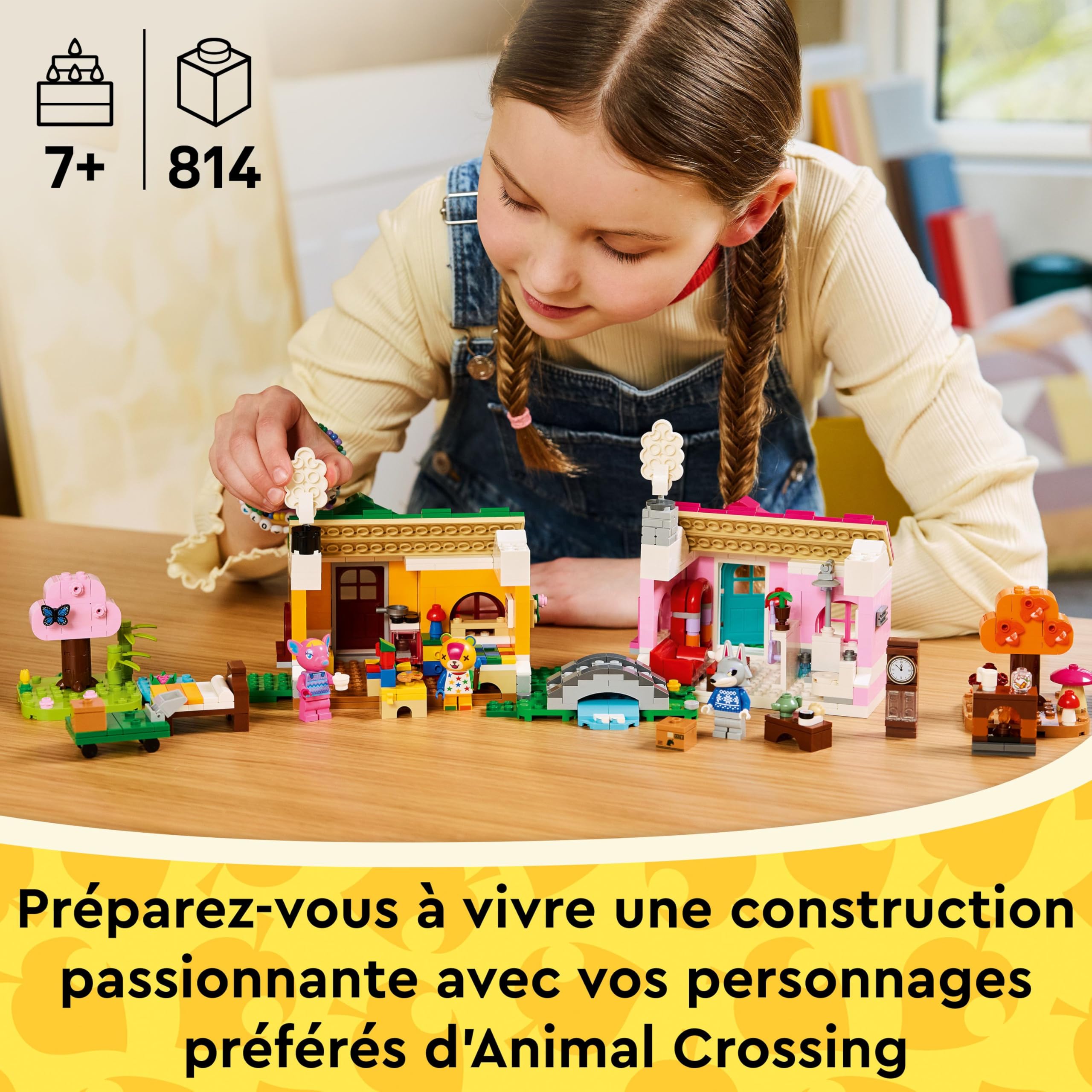 LEGO Animal Crossing Les Maisons Créatives : au Gré des Saisons - Jouet 2-en-1 - Minifigurines de Miro, Rosanne & Pierrot - 2 Maquettes de Maison - Cadeau Fille, Garçon, Fans de Jeux Vidéo 7 ans 77057