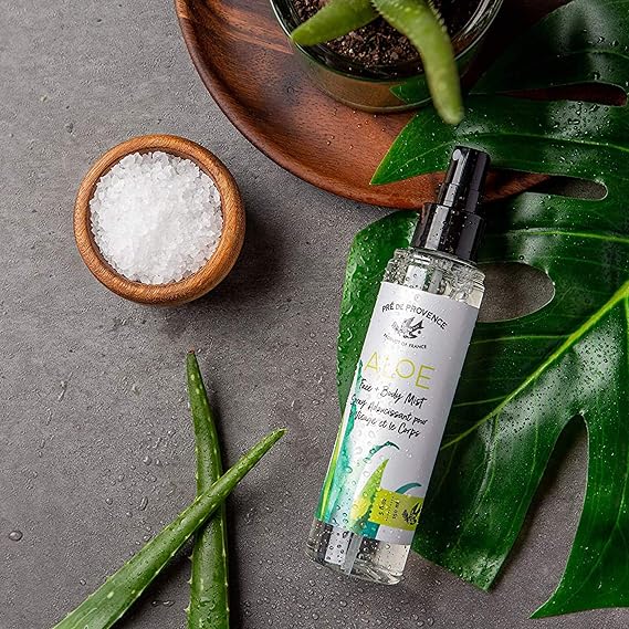 Organic Aloe Collection Hydrating Face and Body Spray (5oz), Fresh Cucumber Scent