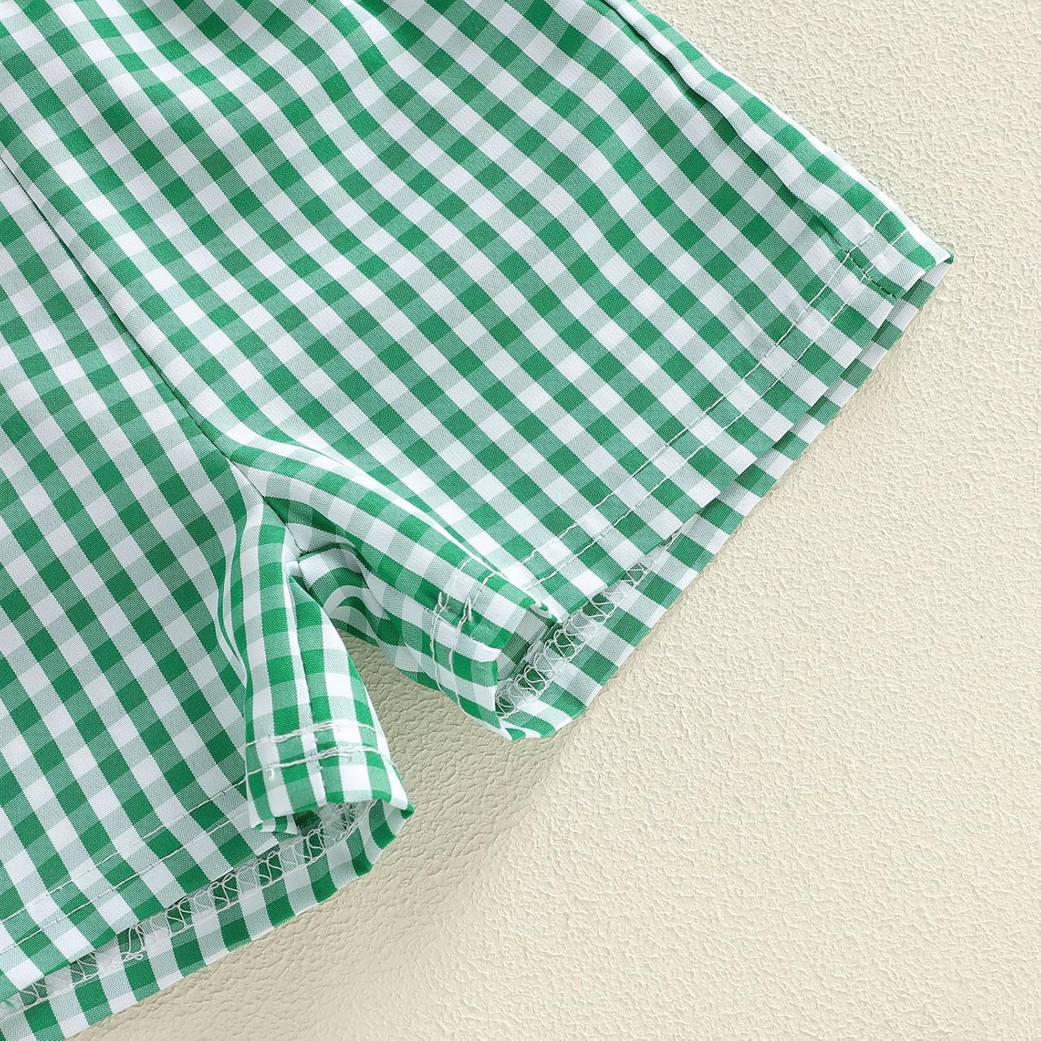 Toddler Baby Boy St Patricks Day Outfit Short Sleeve Lucky Clover Print Shirt Shorts Set Summer Clothes 2Pcs - Image 8