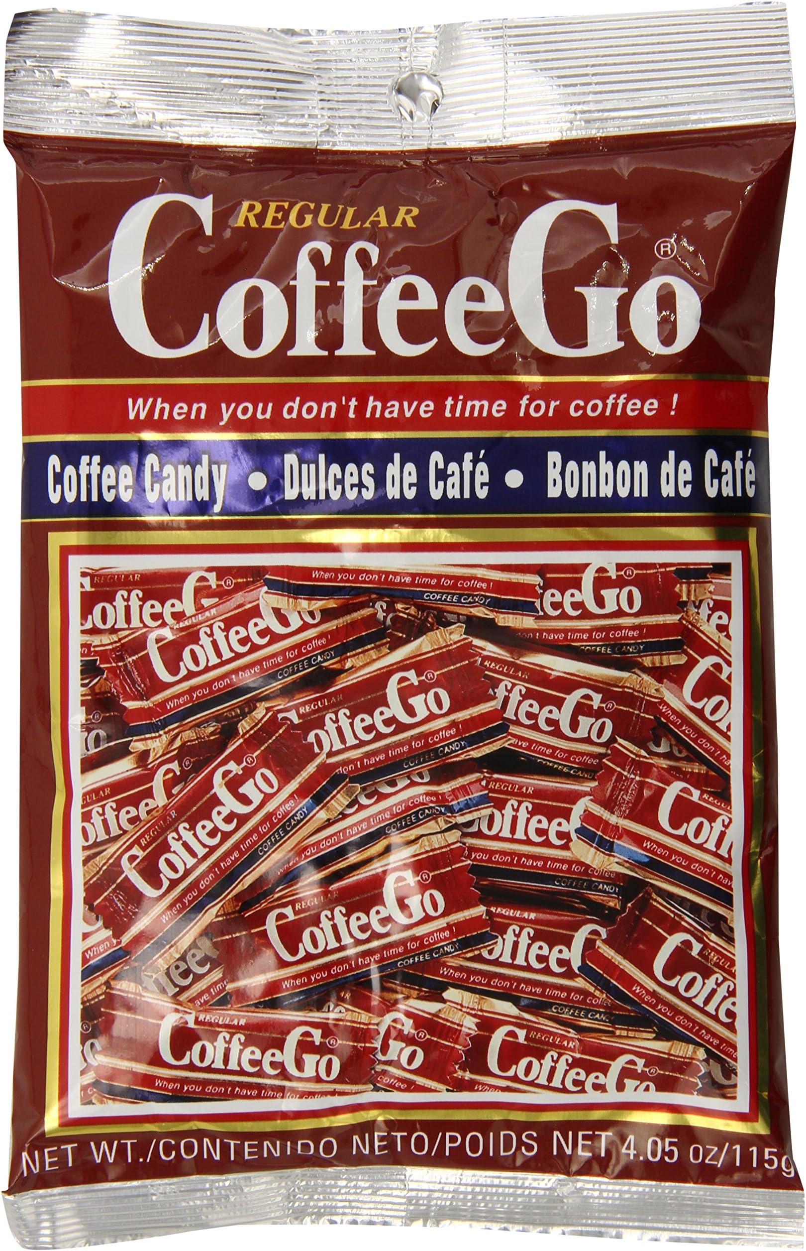 CoffeeGo Coffee Candy, Regular, 4.05 Ounce