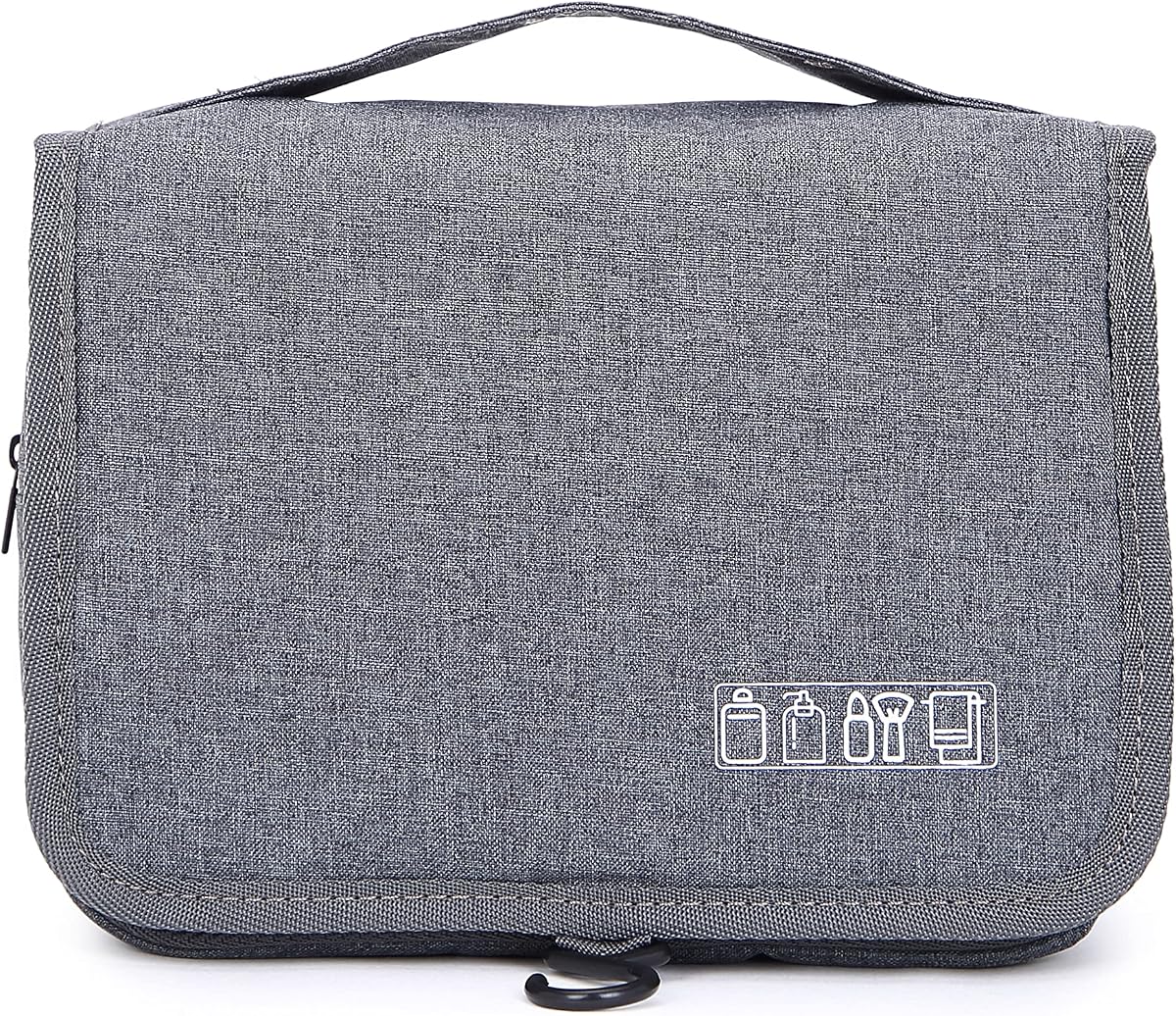 Sechunk Toiletry Bag Water-Resistant Makeup Cosmetic Bag Travel Organizer for Accessories Travel Bag with Hanging Hook