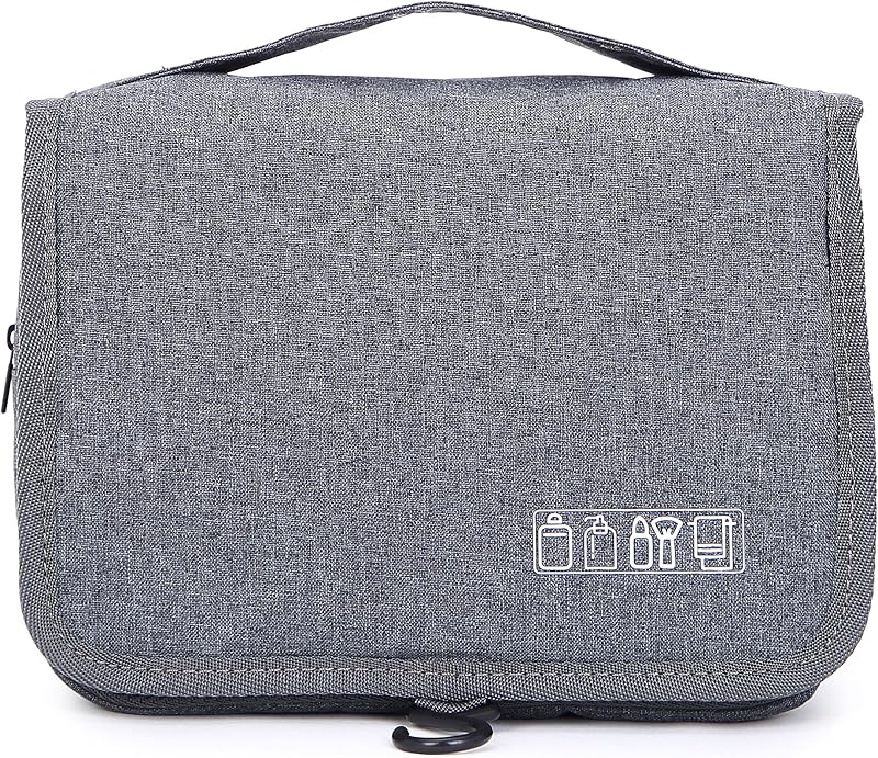 Sechunk Toiletry Bag Water-Resistant Makeup Cosmetic Bag Travel Organizer for Accessories Travel Bag with Hanging Hook